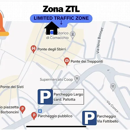 Accommodatie bij particulieren L'encanto De Luna -una Casa Autentica Comacchiese *